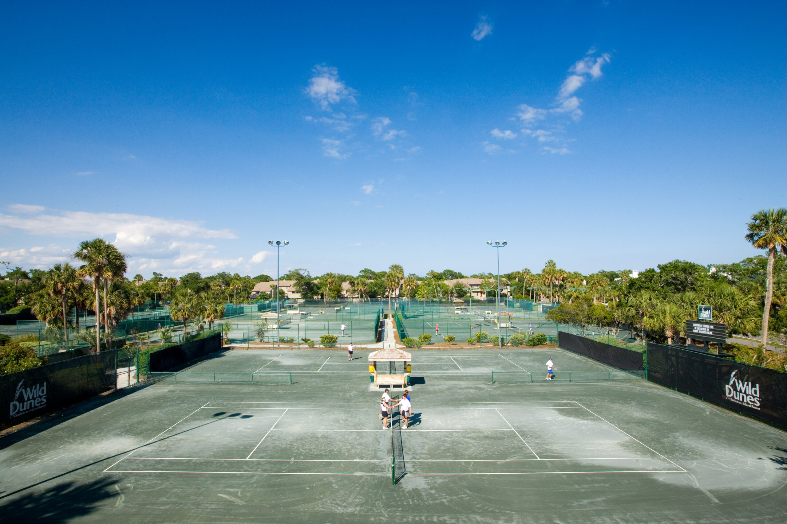 The racquet club courts